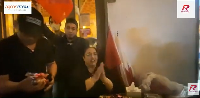 Celebration continues🎉as Moroccan chocolates being distributed in Doha after their historic win.