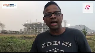 Gaurav Jadhav at the MCA Stadium, Pune for the India vs Sri Lanka game