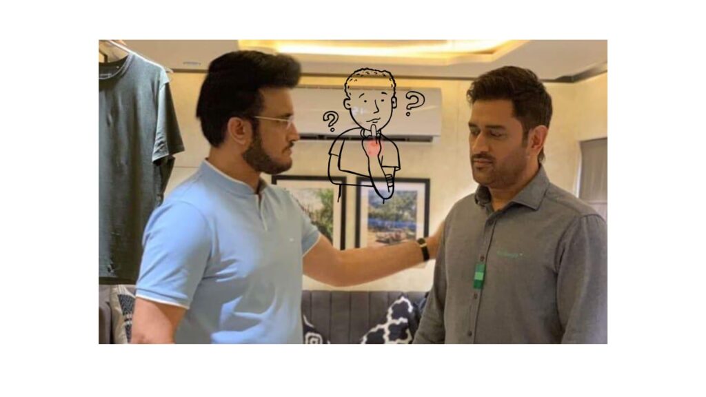 Why did Sourav Ganguly meet MS Dhoni in Mumbai?