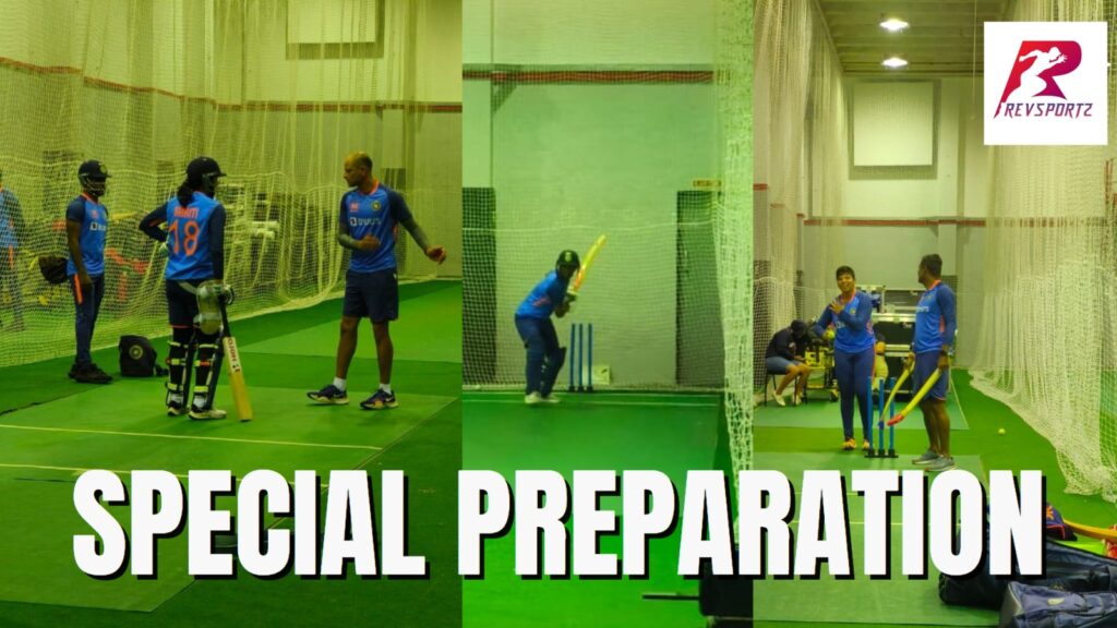 What were Smriti & Richa focussing on during their training session ahead of the England clash?
