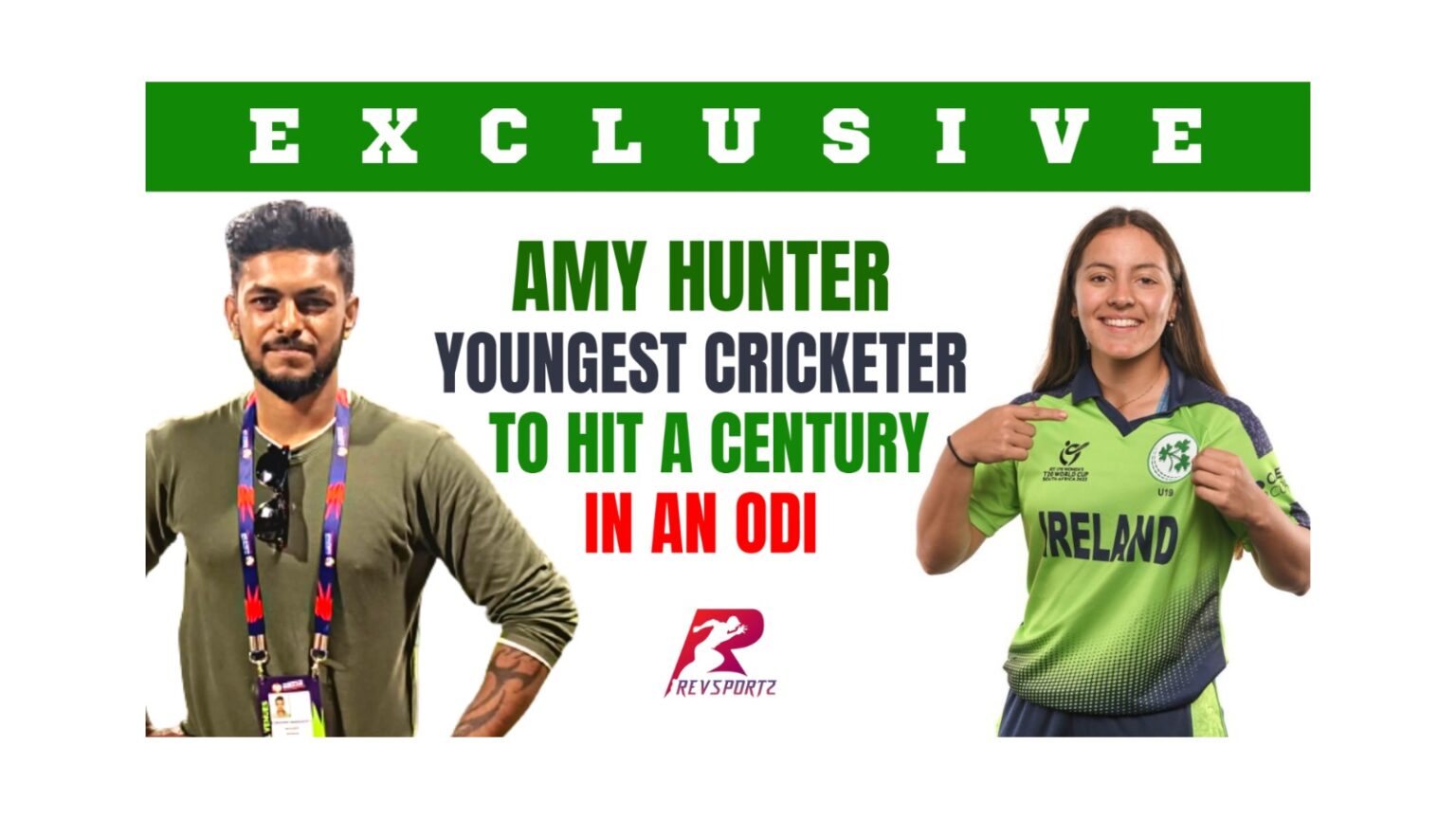 The story of the youngest cricketer to hit a ton in ODI || Amy Hunter exclusive || WT20 WC