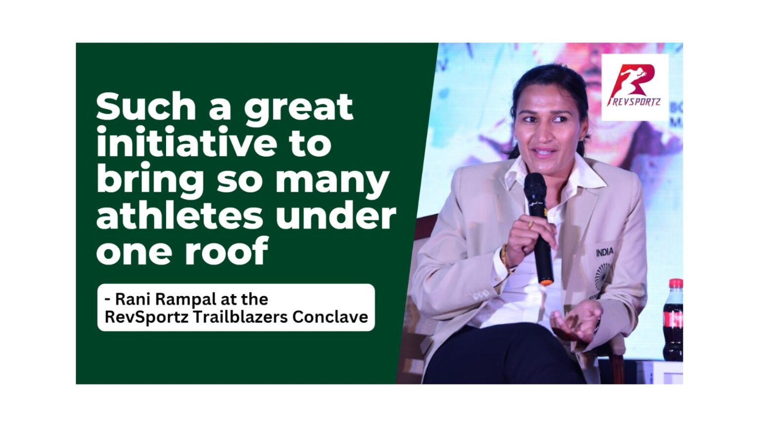 Rani Rampal praised the RevSportz Trailblazers initiative to bring so many athletes under one roof