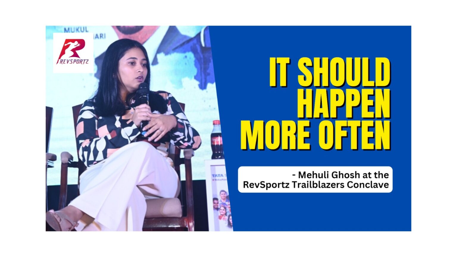 Indian shooter Mehuli Ghosh ‘s thoughts on the initiative by RevSportz