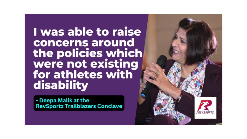 “My Challenges were manyfold ” Deepa Malik at the Revsportz Trailblazers conclave