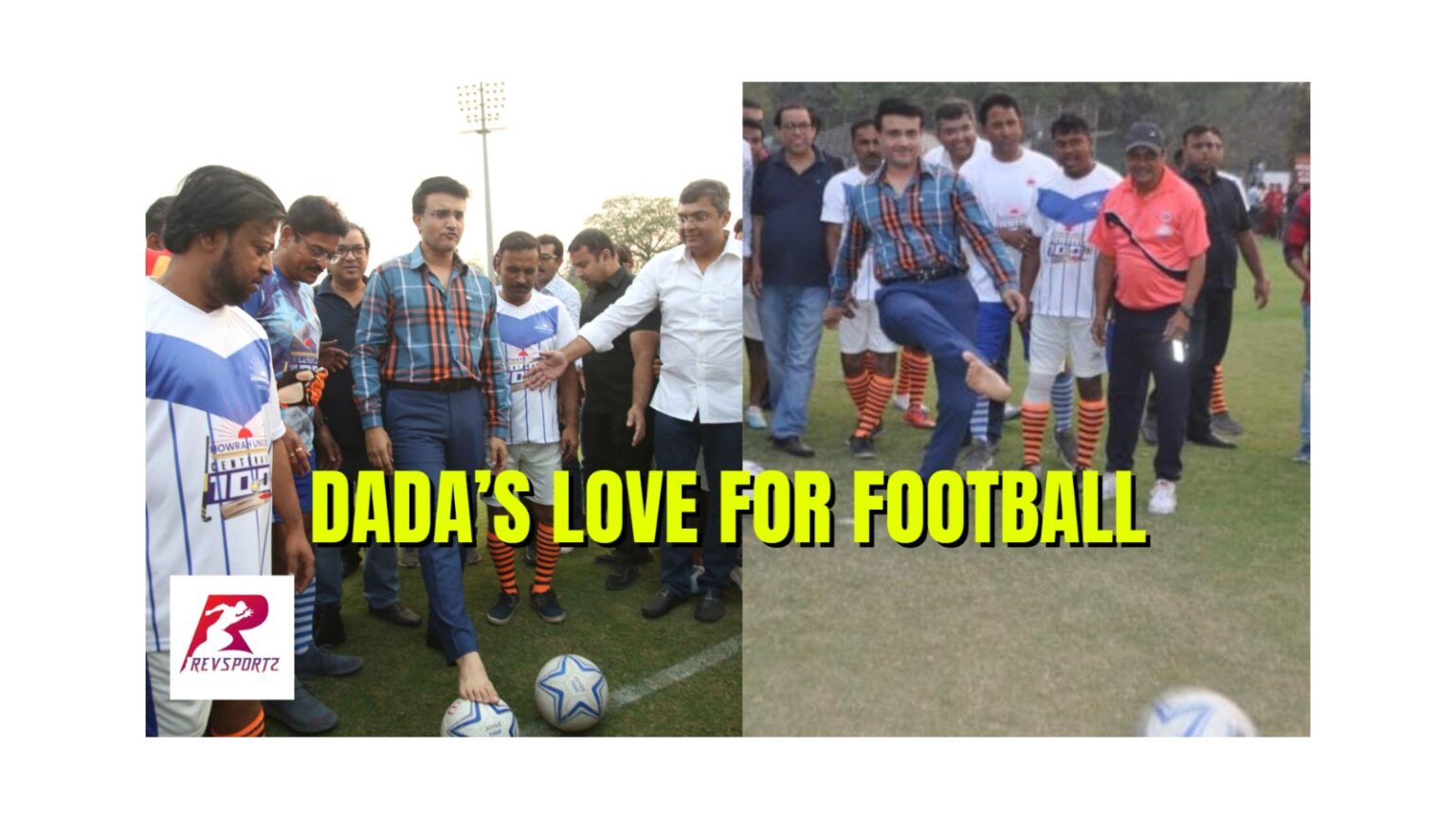 Sourav Ganguly was seen playing football at the 100 years celebration ceremony of Howrah Union Club