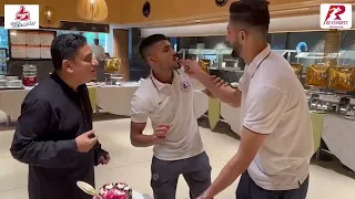 A Special congratulations from team RevSportz as Pritam Kotal & Vishal Kaith cut a cake with us || ATK Mohun Bagan