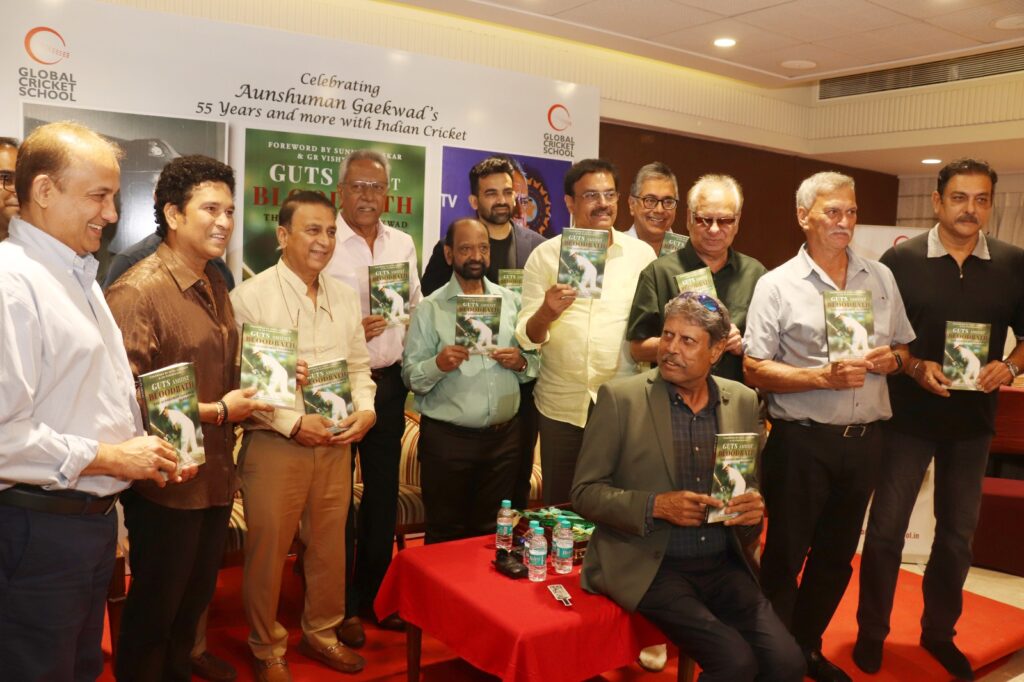 Former India opener Anshuman Gaekwad’s autobiography “Guts Amidst Bloodbath” unveiled in Mumbai