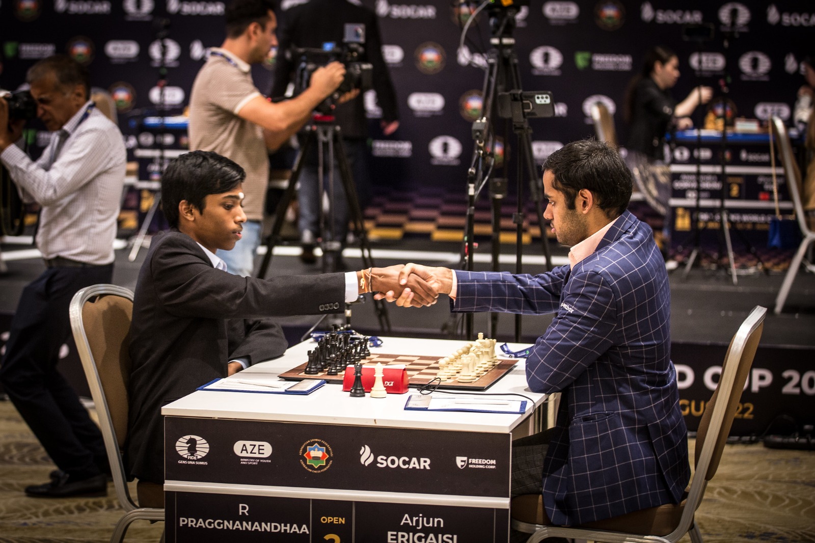 The very first game between Vishy Anand and Praggnanandhaa