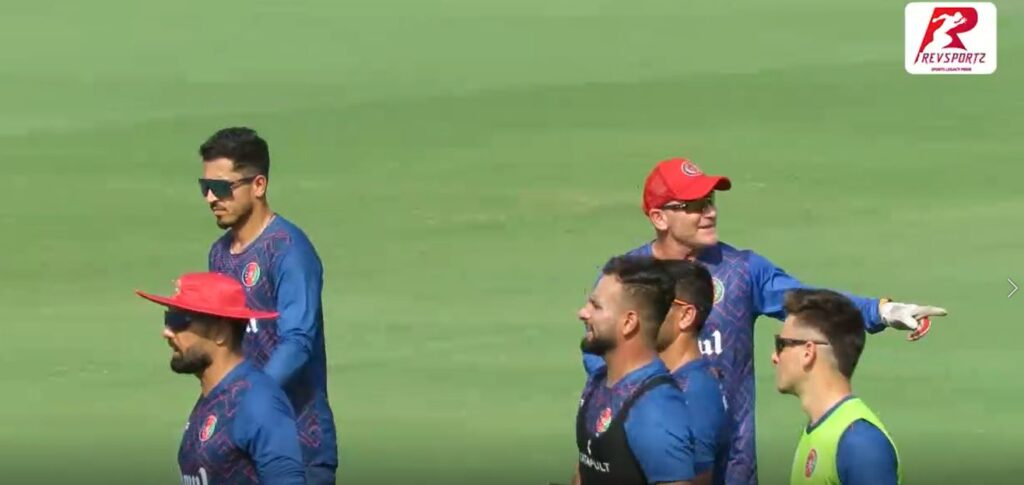 Afghanistan players train at the Arun Jaitley Stadium ahead of clash against India l CWC2023