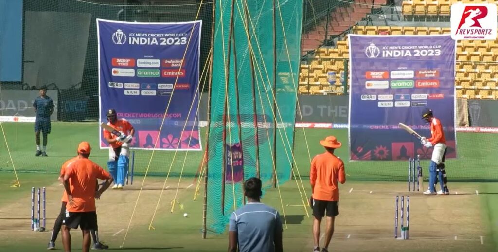 Team India practice at the Chinnaswamy in Bengaluru