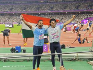 Neeraj Chopra and Kishore Jena in Asian Games