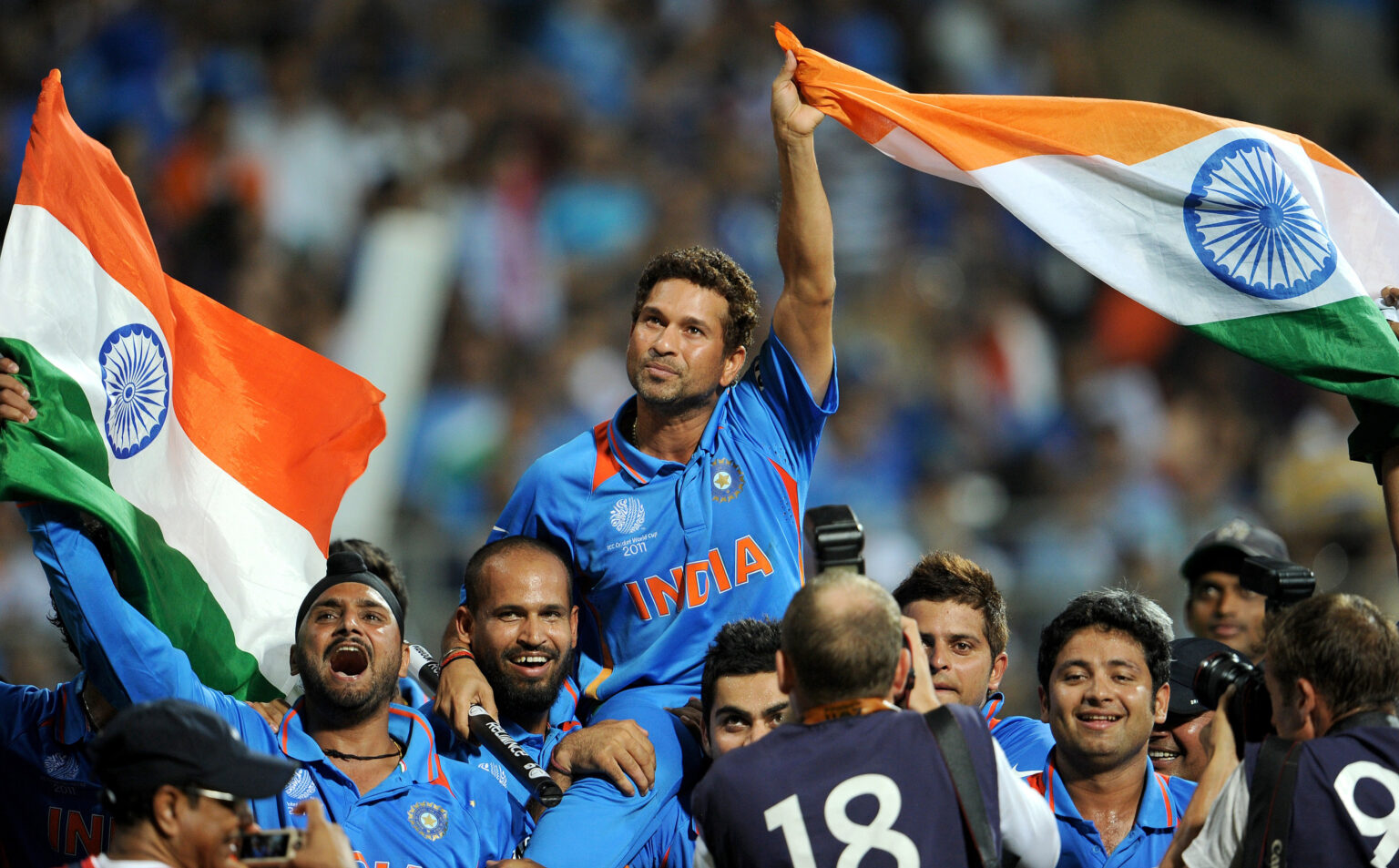 Sachin Tendulkar after 2011 WC win