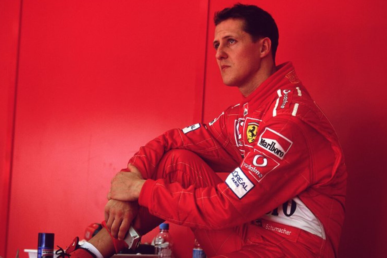 Michael Schumacher a decade after his skiing accident is pure romance Michael Schumacher in the Ferrari Garage (Credit: X)