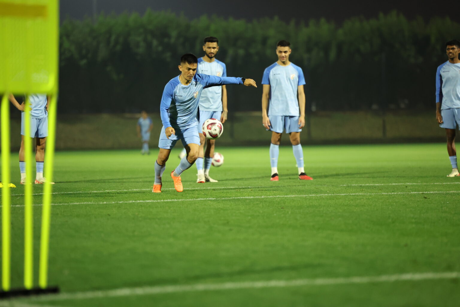 Sunil Chhetri in training camp in Doha