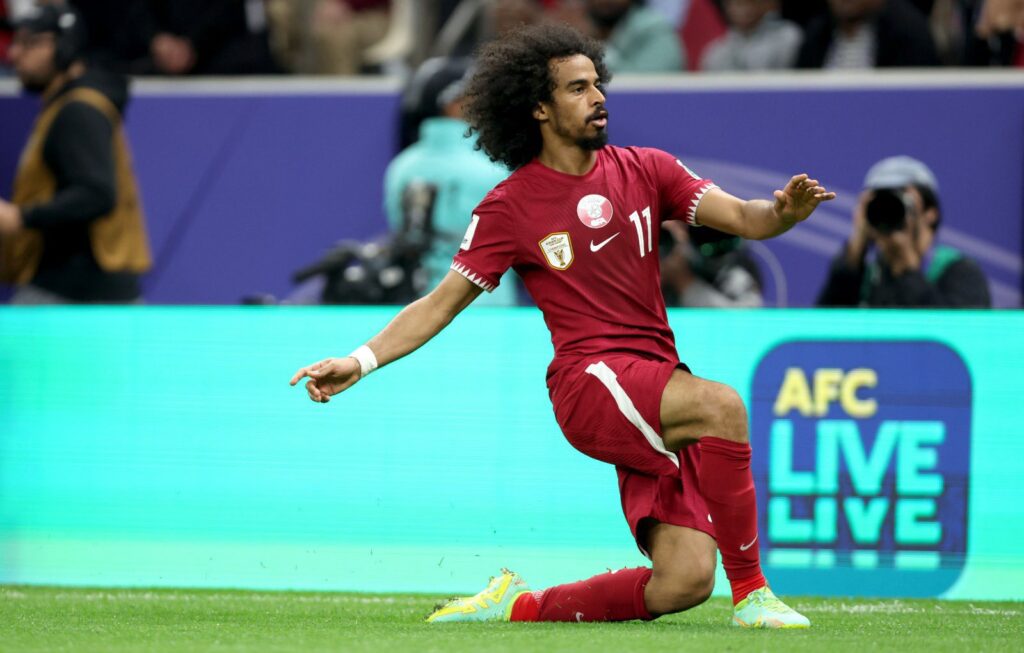 Akram Afif and Almoez Ali Lead Qatar to 3-0 Win in Asian Cup Opener Akram Afif vs Lebanon