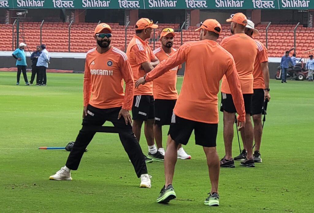 Team India in practice session