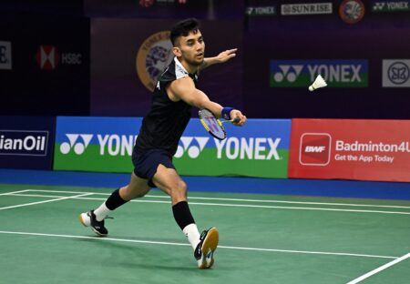 Lakshya Sen in action