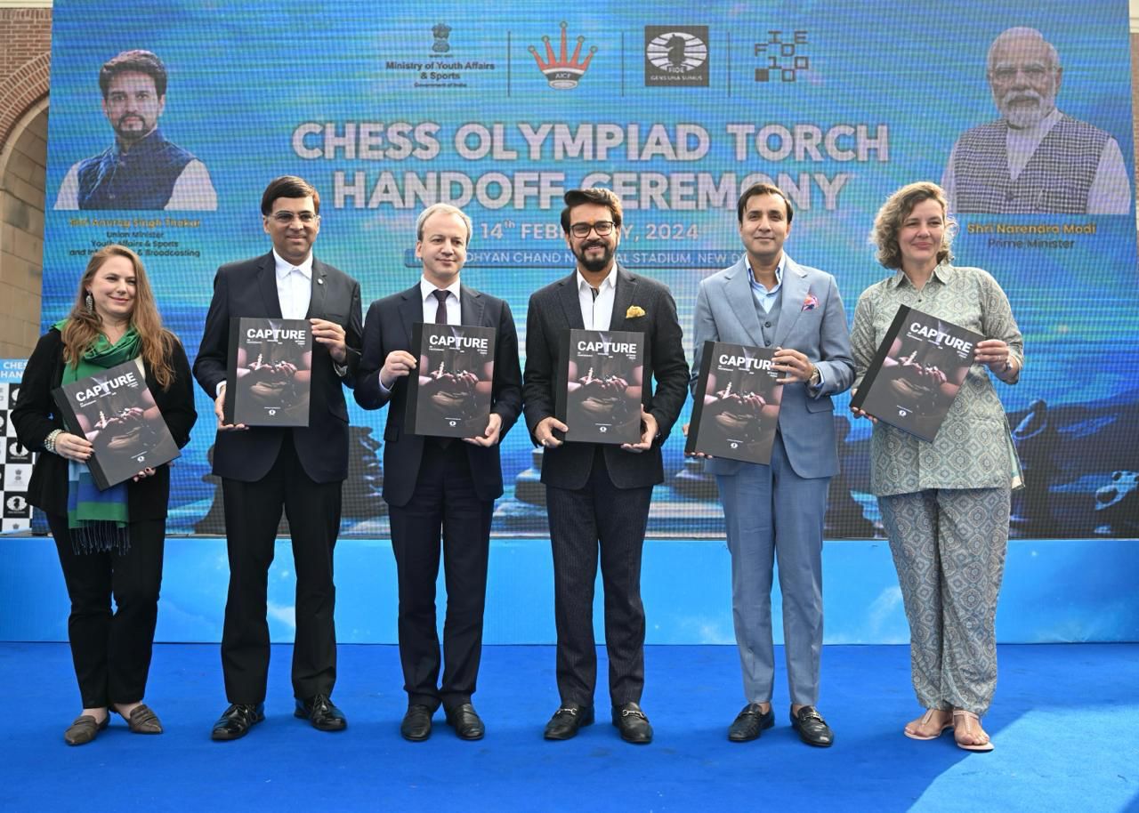 Sports Minister Anurag Thakur Hands Chess Olympiad Torch to Budapest