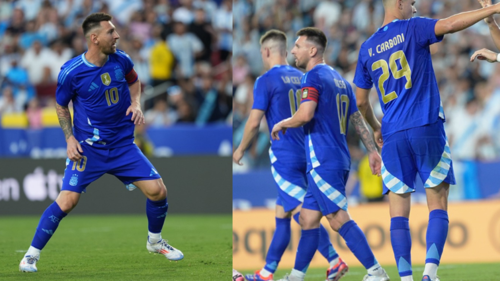 Lionel Messi and his Argentina side