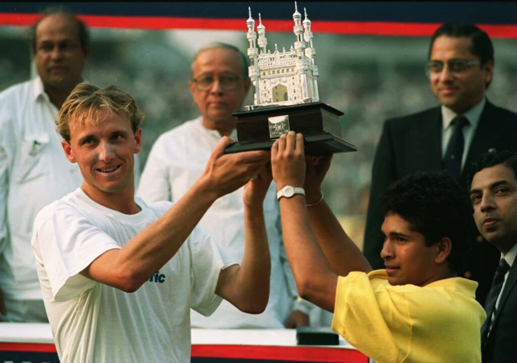Allan Donald and Sachin Tendulkar
