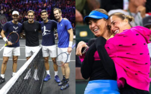 Nadal, Federer, Djokovic, and Murray; Sabalenka and Badosa