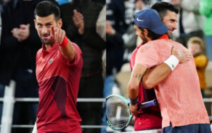 Novak Djokovic and Lorenzo Musetti