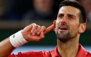 Novak Djokovic in the French Open 2024