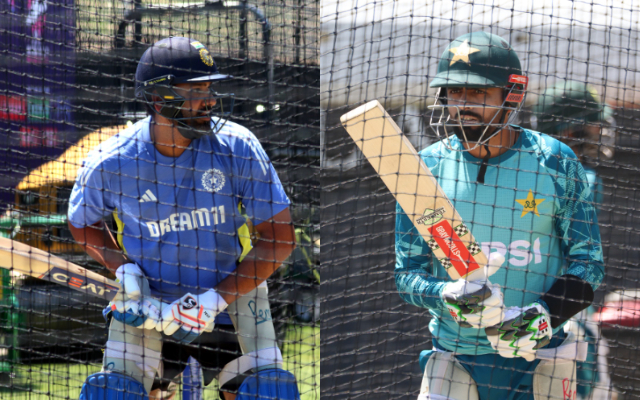 Dodgy New York pitch could undermine India-Pakistan game, the T20 World Cup’s biggest spectacle Rohit Sharma and Babar Azam in nets