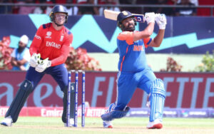 Rohit Sharma goes for big shot vs England