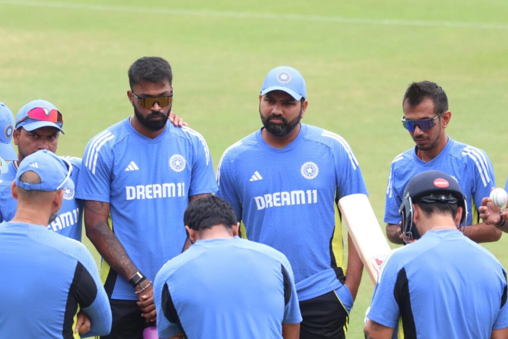 Team India hurdle at net session ahead of ICC T20 WC Semi-final vs England