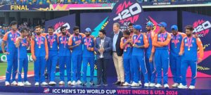 Team India with the ICC T20 WC 2024