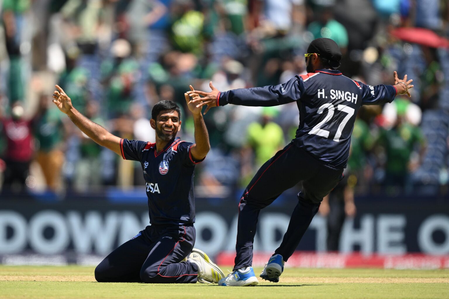 The Indian Connection in the USA’s stunning upset of Pakistan USA Players in joy vs Pakistan