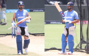 Virat Kohli and Rohit Sharma in nets