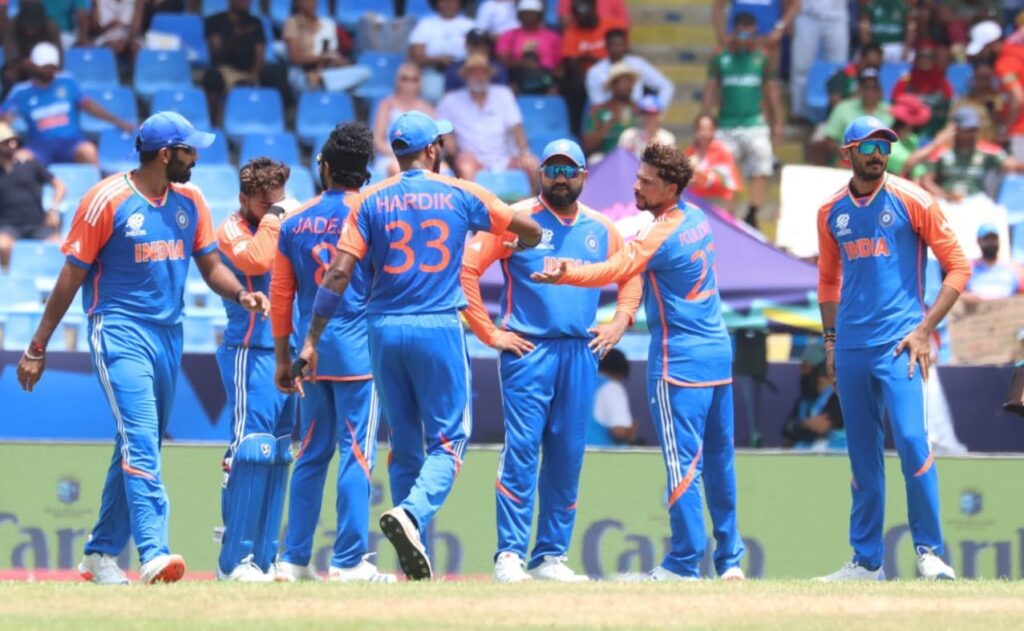 All-round Pandya and spin doctor Kuldeep shine bright as India sniff semi-final