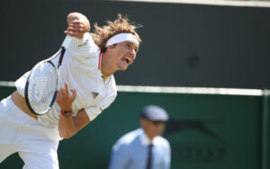 Alexander Zverev in action in Wimbledon