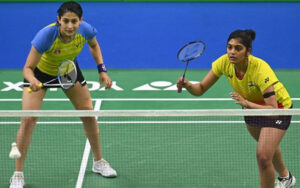 Ashwini Ponnappa and Tanisha Crasto in action