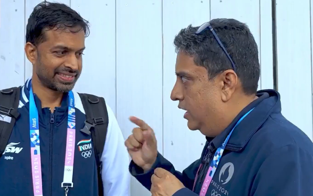 “One of the brightest contenders for a medal” – Pullela Gopichand lauds Satwik-Chirag’s start, highlights Prannoy’s resilience Boria Majumdar with Pullela Gopichand in Paris Olympics 2024