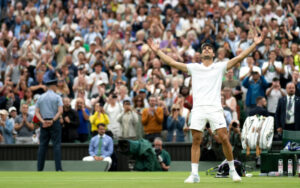 Carlos Alcaraz in Wimbledon 2024