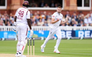 Gus Atkinson in action vs West Indies