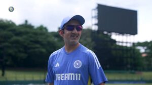 India head coach Gautam Gambhir conducting his first training session