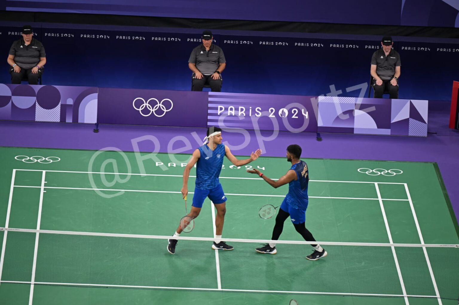 Satwik and Chirag in action in Paris 2024