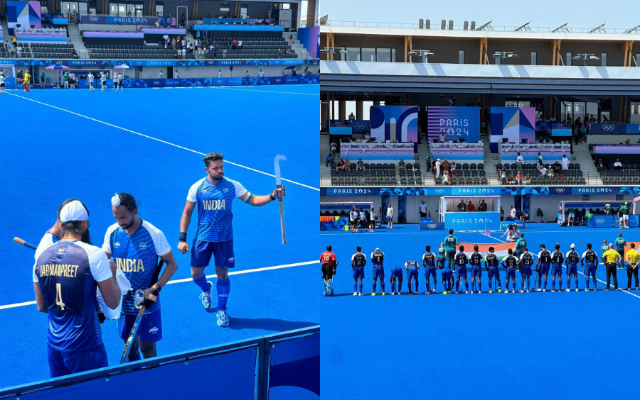 Harmanpreet and team delight Indian fans at Stade Yves-du-Manoir Indian Hockey team in the Paris Olympics 2024