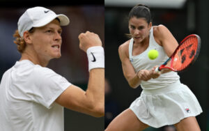 Jannik Sinner and Emma Navarro in Wimbledon