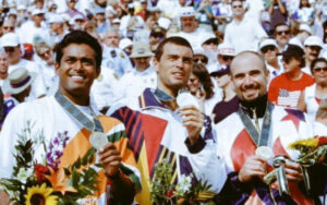 Leander Paes with his Bronze medal