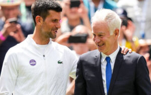 Novak Djokovic and John McEnroe