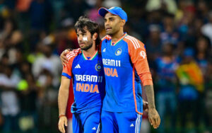 Suryakumar Yadav with Ravi Bishnoi