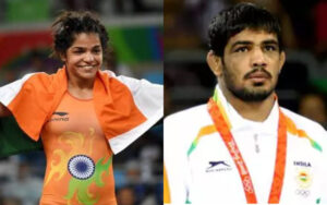 Sushil Kumar and Sakshi Malik for India