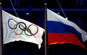 The Olympic and Russia National Flag