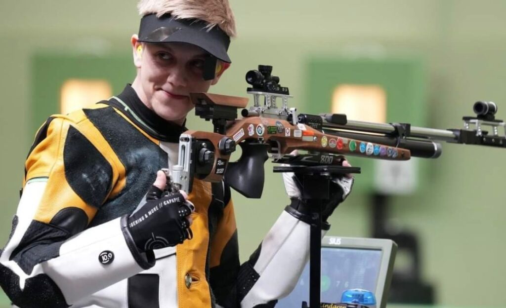 A welder who won a shooting silver medal at the Olympics