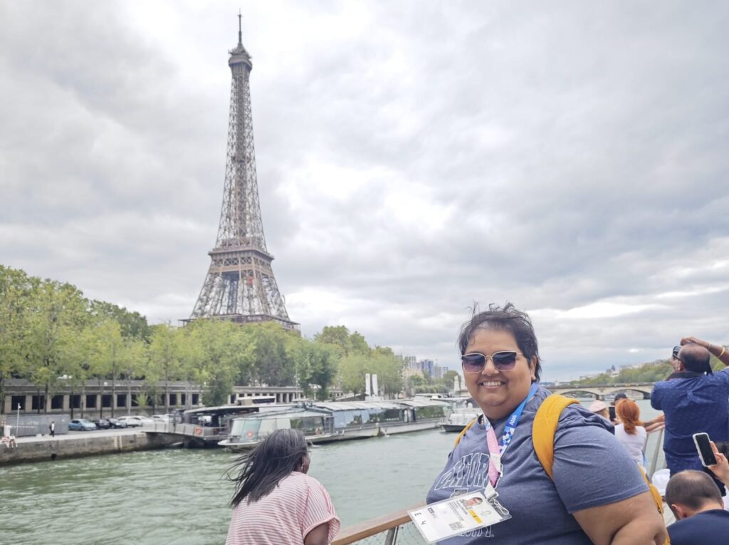 Seine River with the Eiffel Tower in the backdrop